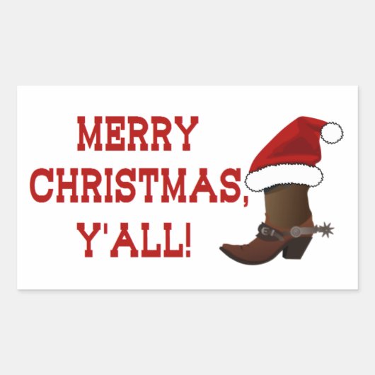 Frohe Weihnachten - Weihnachtsboot (weißer Rücken) Rechteckiger Aufkleber (Vorderseite)