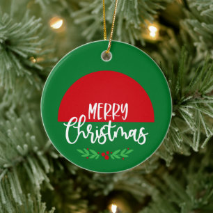 Frohe Weihnachten - Weihnachtsdekoration Keramik Ornament