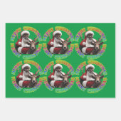 Frohe Weihnachten Weihnachtsfeier Rentier Red Gree Geschenkpapier Set (Vorderseite 2)