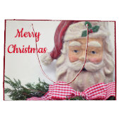 Frohe Weihnachten Weihnachtsgeschenk Große Geschenktüte (Rückseite)