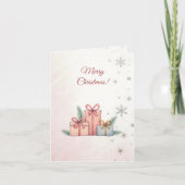 Frohe Weihnachten! Weihnachtsgeschenke,С Weihnacht Feiertagskarte (Vorderseite)