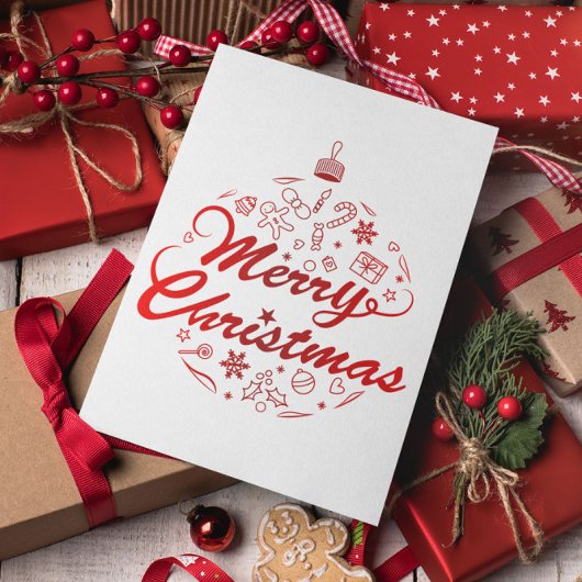 Frohe Weihnachten, Weihnachtsgeschenke Postkarte