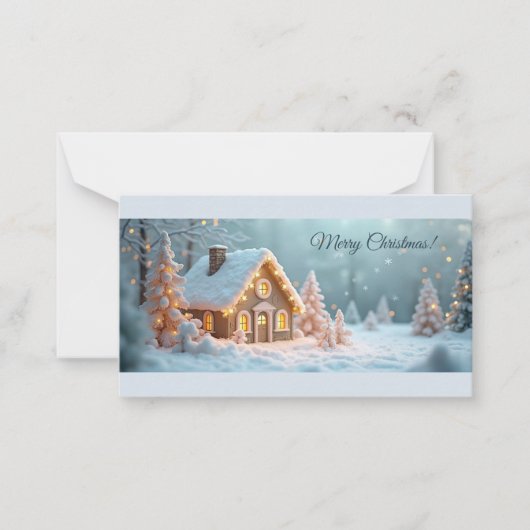 Frohe Weihnachten! Weihnachtsgrüße. Mitteilungskarte (Vorderseite)