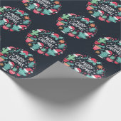 Frohe Weihnachten-Weihnachtskaktus-Pflanze Geschenkpapier (Ecke)