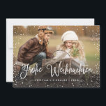 Frohe Weihnachten | Weihnachtskarte<br><div class="desc">Weihnachtskarte mit Foto und Schnee Design</div>