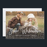 Frohe Weihnachten | Weihnachtskarte<br><div class="desc">Weihnachtskarte mit Foto und Schnee Design</div>