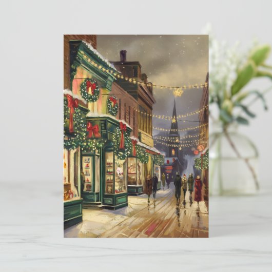 Frohe Weihnachten - Weihnachtskarte (Stehend Vorderseite)