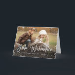 Frohe Weihnachten | Weihnachtskarte<br><div class="desc">Weihnachtskarte mit Foto und Schnee Design</div>