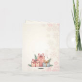 Frohe Weihnachten! Weihnachtskarte. Feiertagskarte (Rückseite)