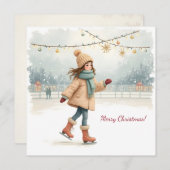 Frohe Weihnachten! Weihnachtskarte. Feiertagskarte (Vorne/Hinten)