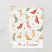 Frohe Weihnachten! Weihnachtskarte. Feiertagspostkarte (Vorne/Hinten)