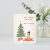 Frohe Weihnachten! Weihnachtskarte. Feiertagspostkarte (Stehend Vorderseite)