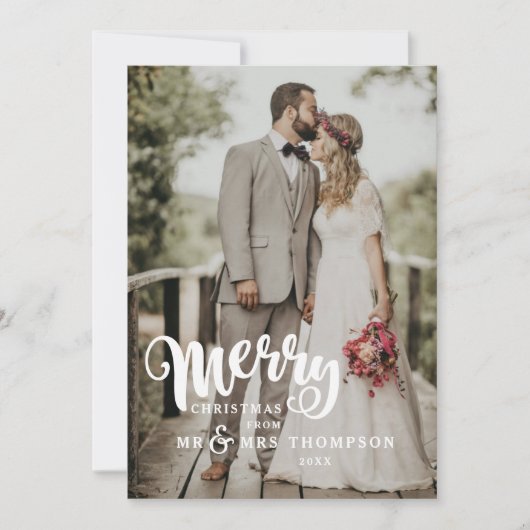 Frohe Weihnachten | Weihnachtskarte für das Hochze Dankeskarte (Vorderseite)