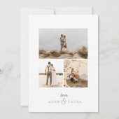 Frohe Weihnachten | Weihnachtskarte für das Hochze Dankeskarte (Rückseite)