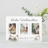 Frohe Weihnachten - Weihnachtskarte mit Fotos (Stehend Vorderseite)