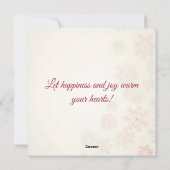 Frohe Weihnachten! Weihnachtskarte. Weihnachtslied Feiertagskarte (Rückseite)