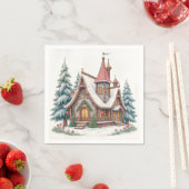Frohe Weihnachten! Weihnachtskarte. Weihnachtslied Serviette (Beispiel)