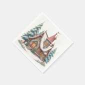 Frohe Weihnachten! Weihnachtskarte. Weihnachtslied Serviette (Ecke)
