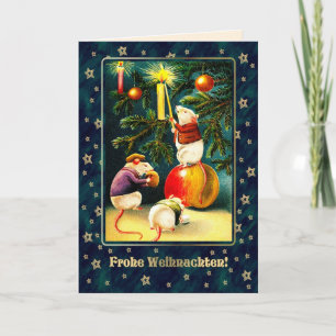 Frohe Weihnachten. Weihnachtskarten in deutscher S Feiertagskarte
