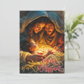 Frohe Weihnachten Weihnachtskrippe (Stehend Vorderseite)
