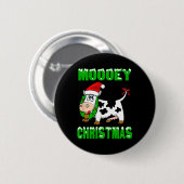 Frohe Weihnachten - Weihnachtskuh Button (Vorne & Hinten)