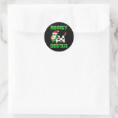 Frohe Weihnachten - Weihnachtskuh Runder Aufkleber (Tasche)