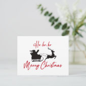 Frohe Weihnachten Weihnachtslieder und Rentier Postkarte (Stehend Vorderseite)