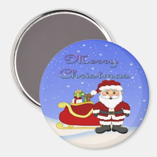 Frohe Weihnachten - Weihnachtsmagnet Magnet (Vorderseite/Rückseite)