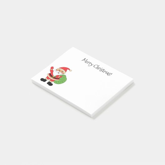 Frohe Weihnachten Weihnachtsmann 4 x 3 Post-it Klebezettel (angewinkelt)