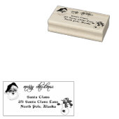 Frohe Weihnachten Weihnachtsmann-Adresse Nordpol Gummistempel (Stempel)