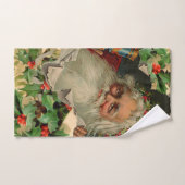 Frohe Weihnachten Weihnachtsmann Antike Klassik Badhandtuch Set (Handtuch)