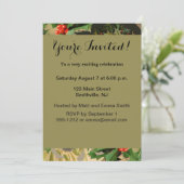 Frohe Weihnachten Weihnachtsmann Antike Klassik Einladung (Stehend Vorderseite)