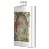 Frohe Weihnachten Weihnachtsmann Antike Klassik Flachmann (Links)