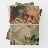 Frohe Weihnachten Weihnachtsmann Antike Klassik Geschenkpapier Set (Beispiel)