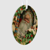 Frohe Weihnachten Weihnachtsmann Antike Klassik Ornament (Vorderseite)