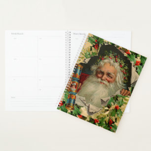 Frohe Weihnachten Weihnachtsmann Antike Klassik Planer