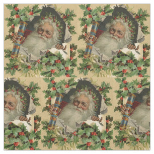 Frohe Weihnachten Weihnachtsmann Antike Klassik Stoff