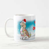 Frohe Weihnachten Weihnachtsmann Beagle Haustier H Kaffeetasse (Links)
