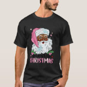 Frohe Weihnachten Weihnachtsmann Black Afro Africa T-Shirt (Vorderseite)