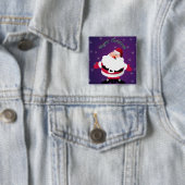 Frohe Weihnachten Weihnachtsmann Button (Beispiel)