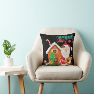 Frohe Weihnachten Weihnachtsmann Deko Kissen