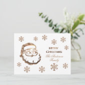 Frohe Weihnachten Weihnachtsmann Elegant Rotes Gol (Stehend Vorderseite)