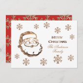 Frohe Weihnachten Weihnachtsmann Elegant Rotes Gol (Vorne/Hinten)