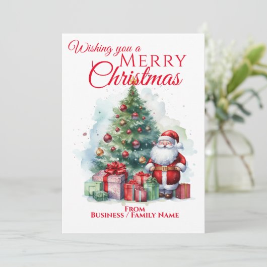 Frohe Weihnachten Weihnachtsmann Flat (Stehend Vorderseite)