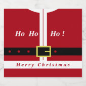 Frohe Weihnachten - Weihnachtsmann - Geschenk für  Schaumweinetikett (Einzelnes Label)