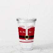 Frohe Weihnachten - Weihnachtsmann - Geschenke für Acryltrinkbecher (Rückseite)