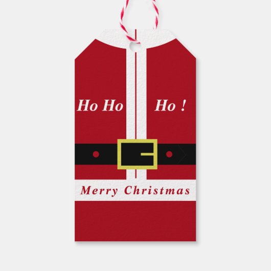 Frohe Weihnachten - Weihnachtsmann - Geschenke für Geschenkanhänger (Rückseite)