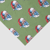 Frohe Weihnachten Weihnachtsmann-Gesicht Maske Seidenpapier (Detail)