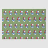 Frohe Weihnachten Weihnachtsmann-Gesicht Maske Seidenpapier (Vorderseite)