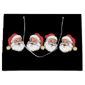 Frohe Weihnachten Weihnachtsmann Hat Xmas Große Geschenktüte (Vorderseite)